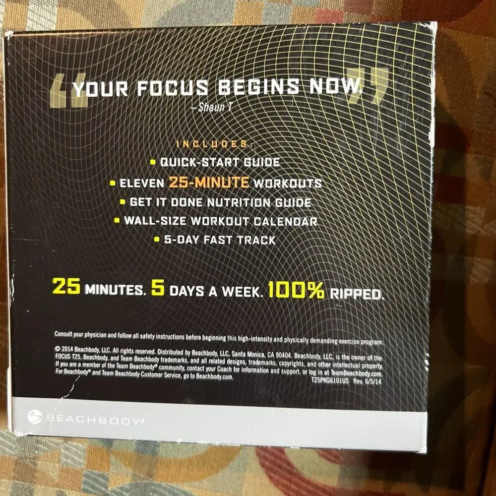 Beach Body Focus T25 Get It Done DVD Set Alpha and Beta